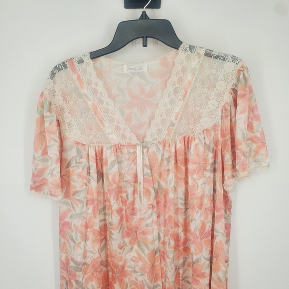 Vanity Fair Nightgown Women Extra Large Vintage Sheer - Picture 3 of 6